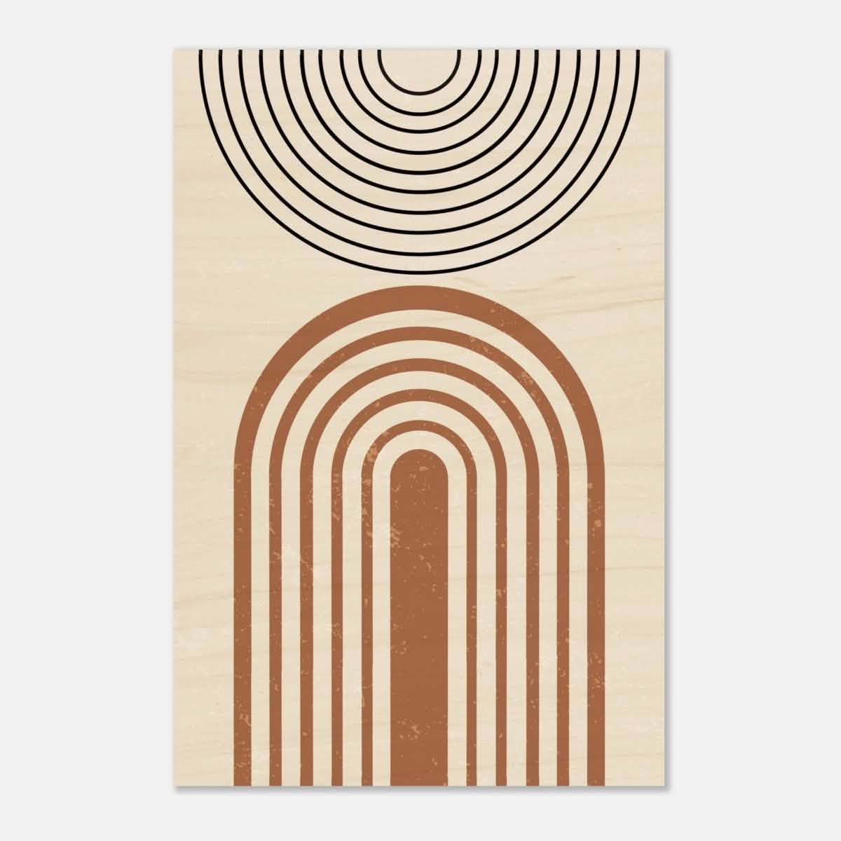 Da Vinci Wall art Print | Geometric Modern Minimalist wall art print | Bohemian - Wood Prints - 50x75 cm / 20x30″ - 20 mm