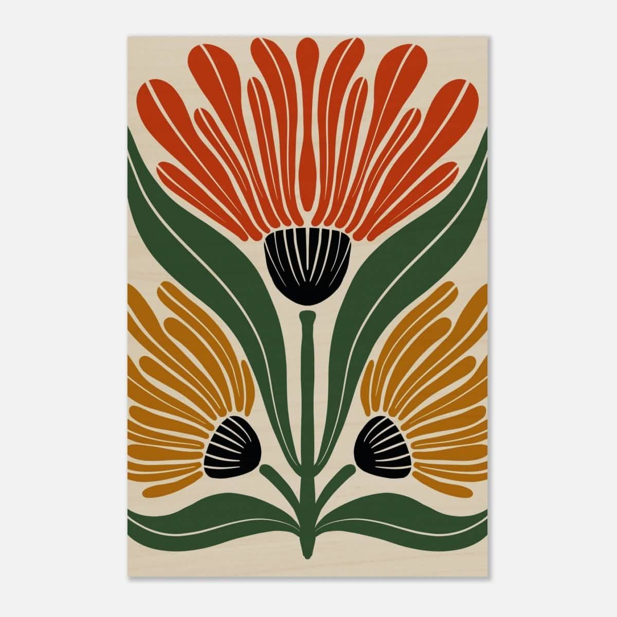 Da Vinci Wall art Print | Geometric Modern Minimalist wall art print | Bohemian - Wood Prints - 50x75 cm / 20x30″ - 20 mm