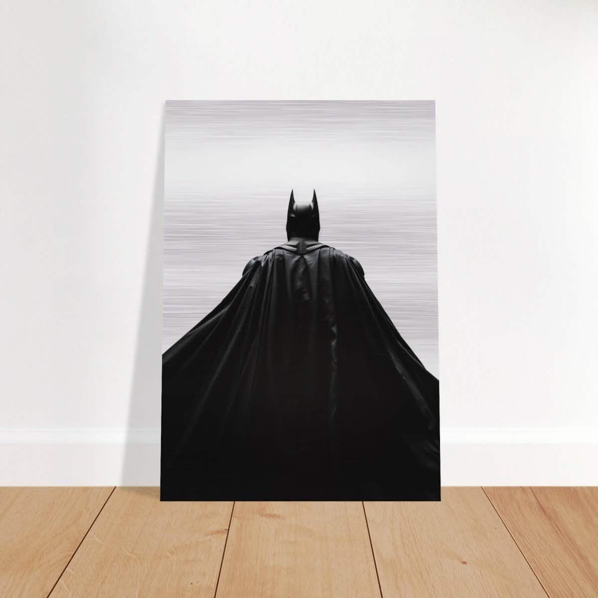 Da Vinci Wall art Print | Pop art wall art print collection | Batman | black and white - Brushed Aluminum Print - 70x100 cm / 28x40″ -
