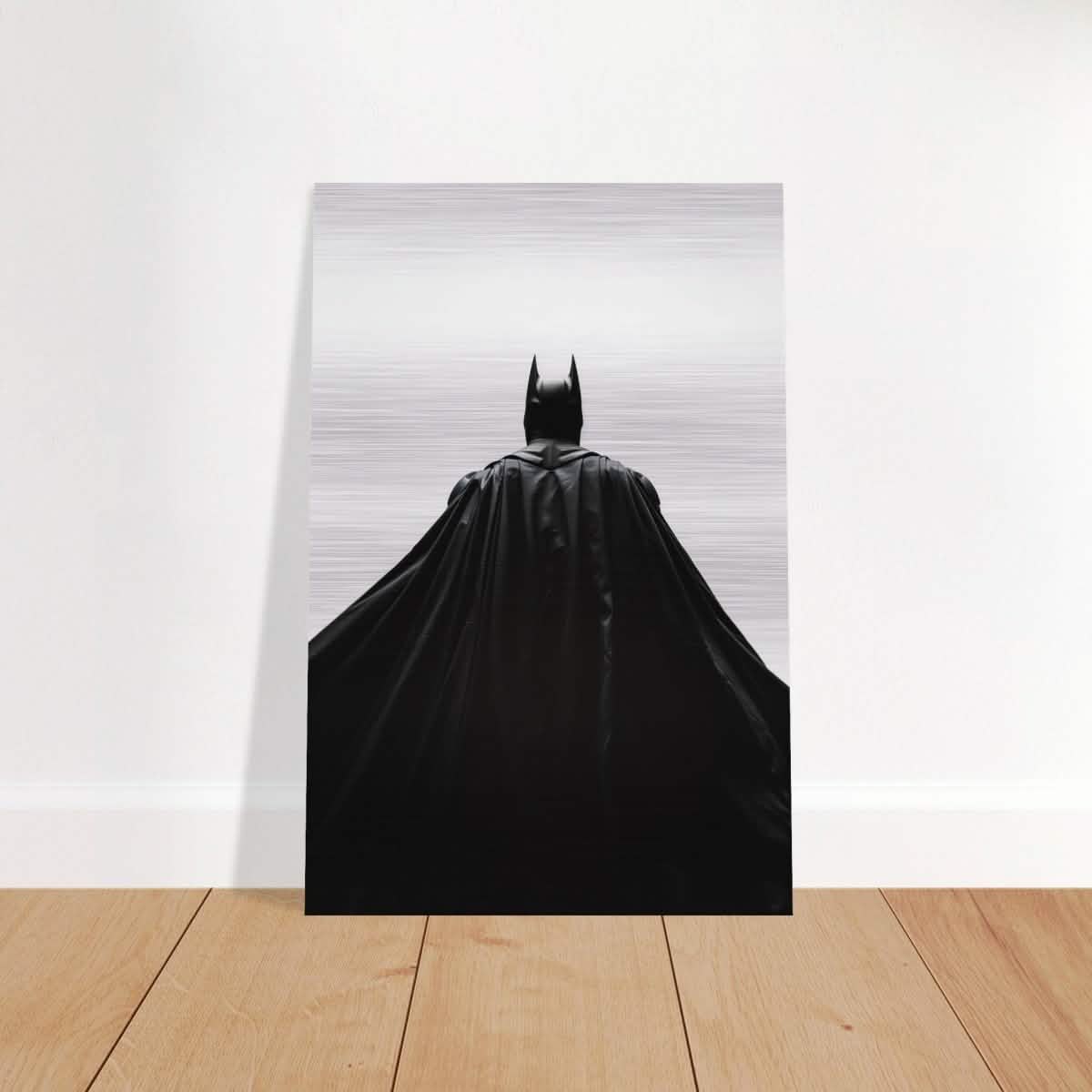 Da Vinci Wall art Print | Pop art wall art print collection | Batman | black and white - Brushed Aluminum Print - 60x90 cm / 24x36″ -