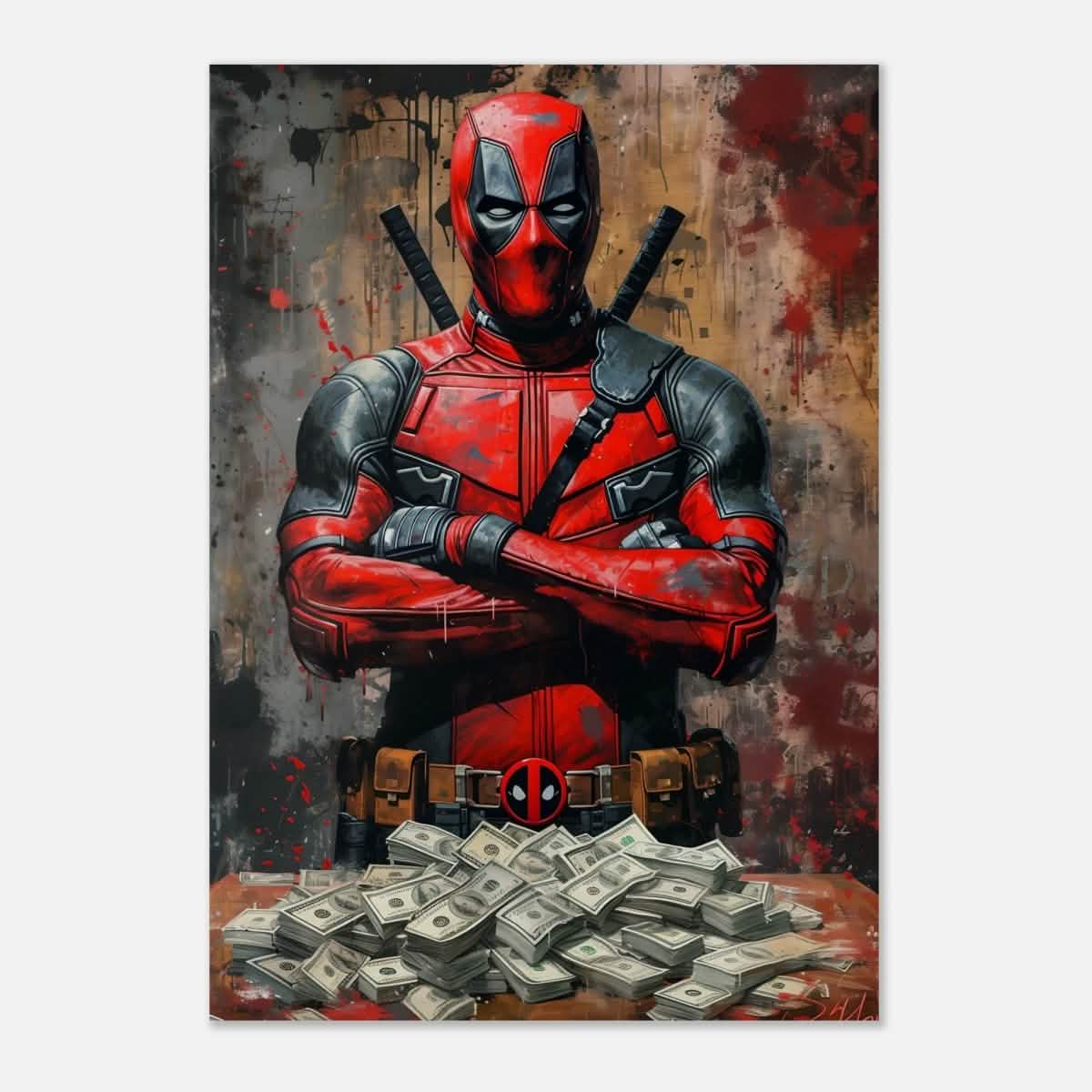 Da Vinci Wall art Print | Pop art wall art print collection | Deadpool - Wood Prints - 70x100 cm / 28x40″ - 20 mm