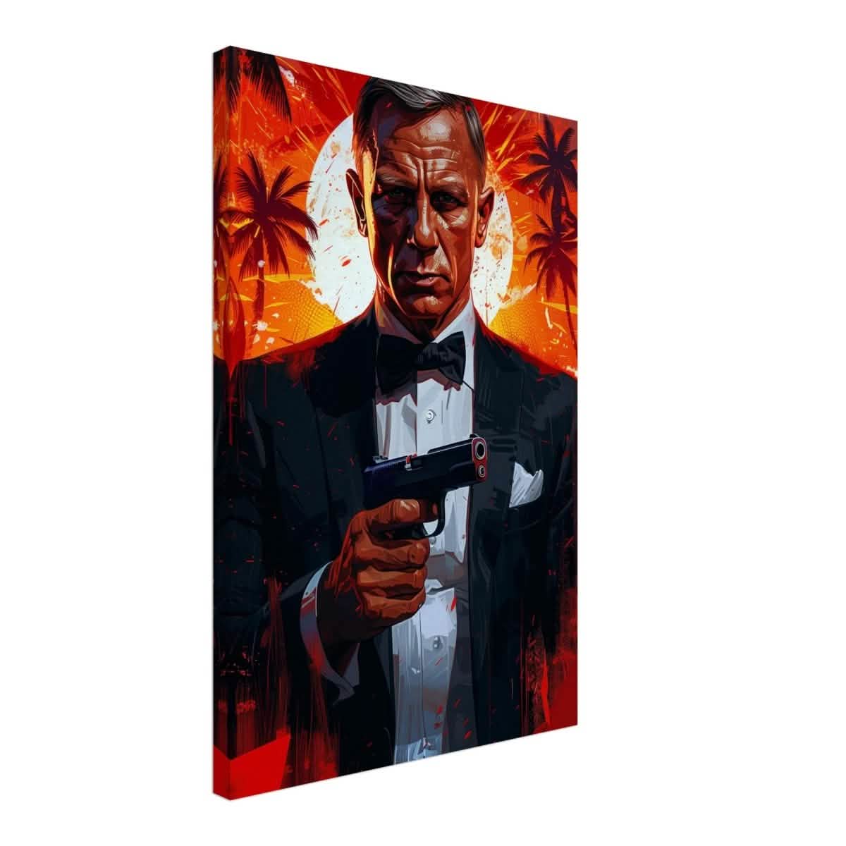 Da Vinci Wall art Print | Pop art wall art print collection | James Bond | 007 - Canvas - 40x60 cm / 16x24″ -