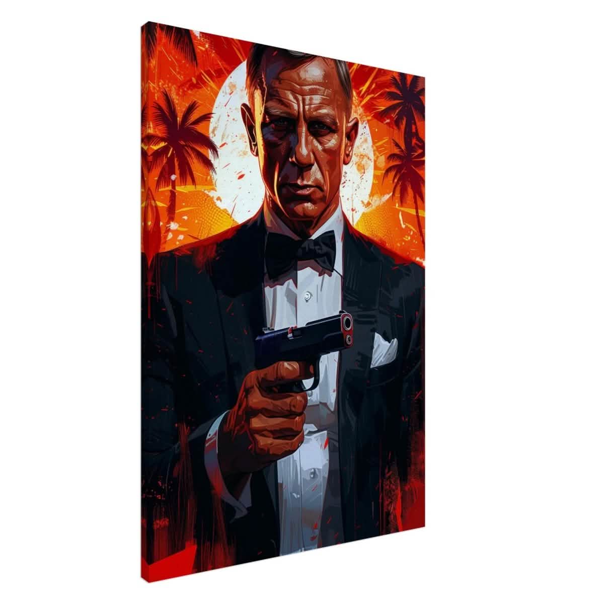 Da Vinci Wall art Print | Pop art wall art print collection | James Bond | 007 - Canvas - 70x100 cm / 28x40″ -