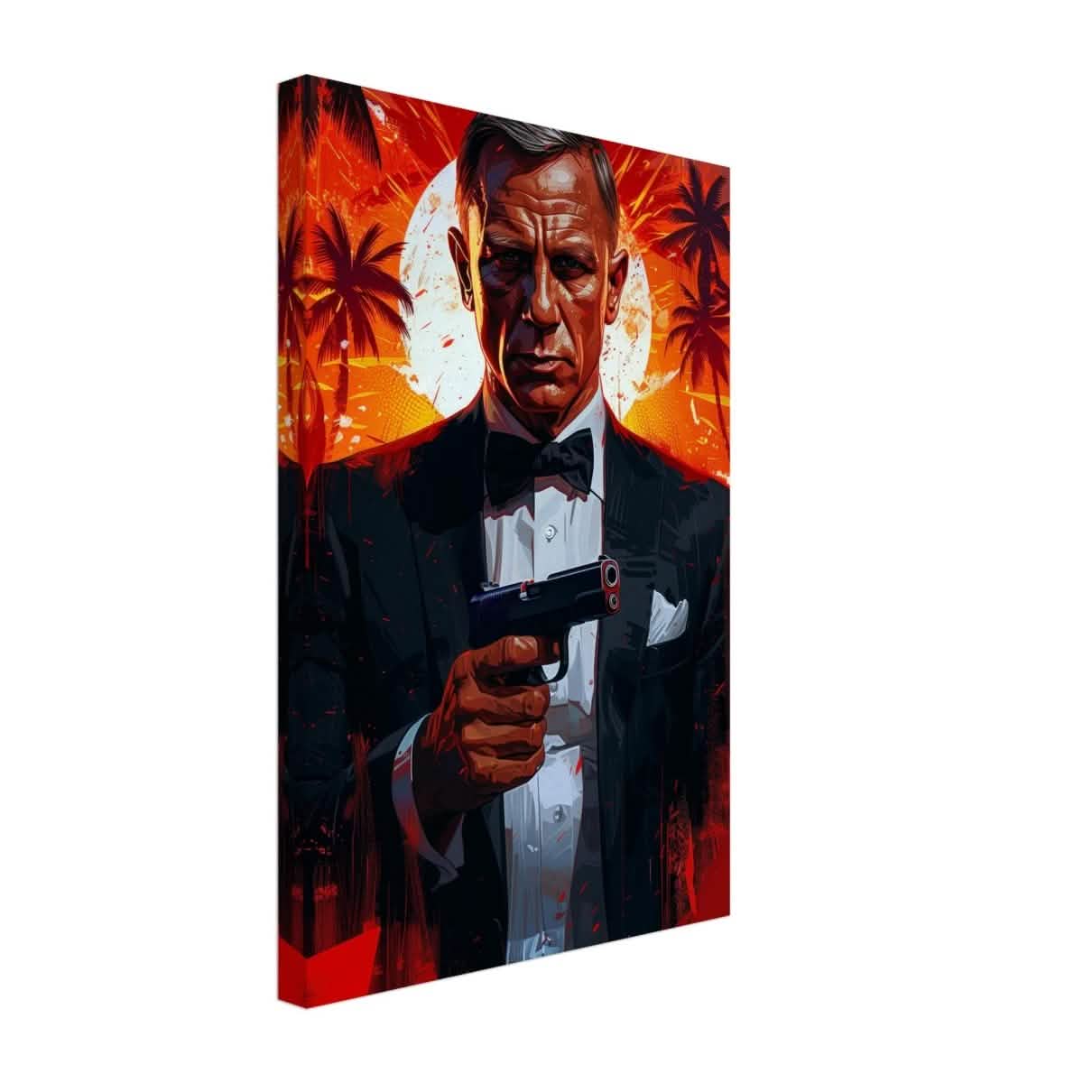 Da Vinci Wall art Print | Pop art wall art print collection | James Bond | 007 - Canvas - 30x45 cm / 12x18″ -