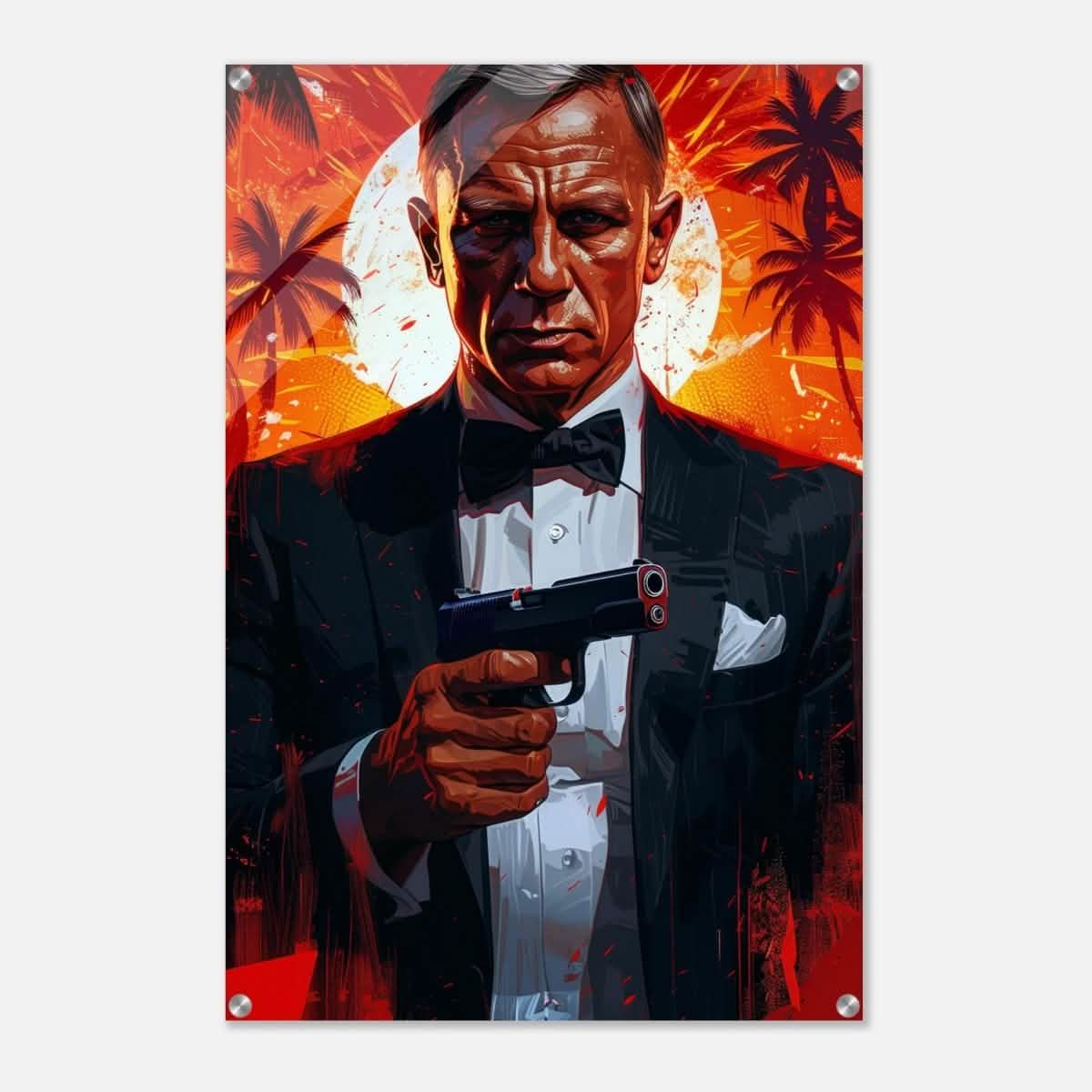 Da Vinci Wall art Print | Pop art wall art print collection | James Bond | 007 - Acrylic Print - 60x90 cm / 24x36″ -