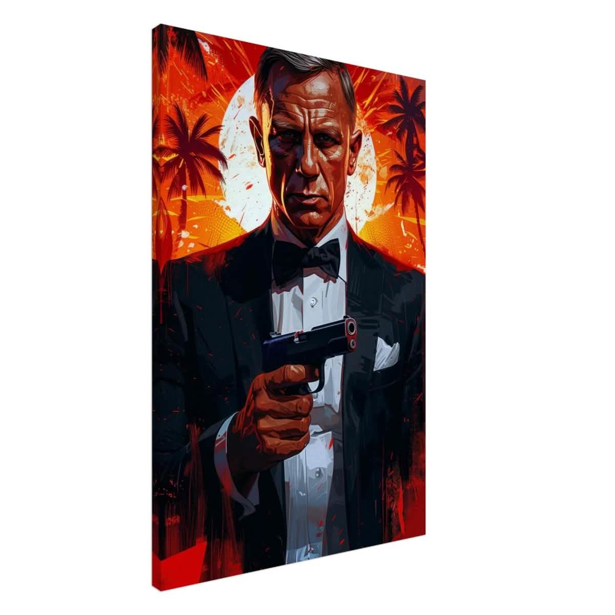 Da Vinci Wall art Print | Pop art wall art print collection | James Bond | 007 - Canvas - 60x90 cm / 24x36″ -
