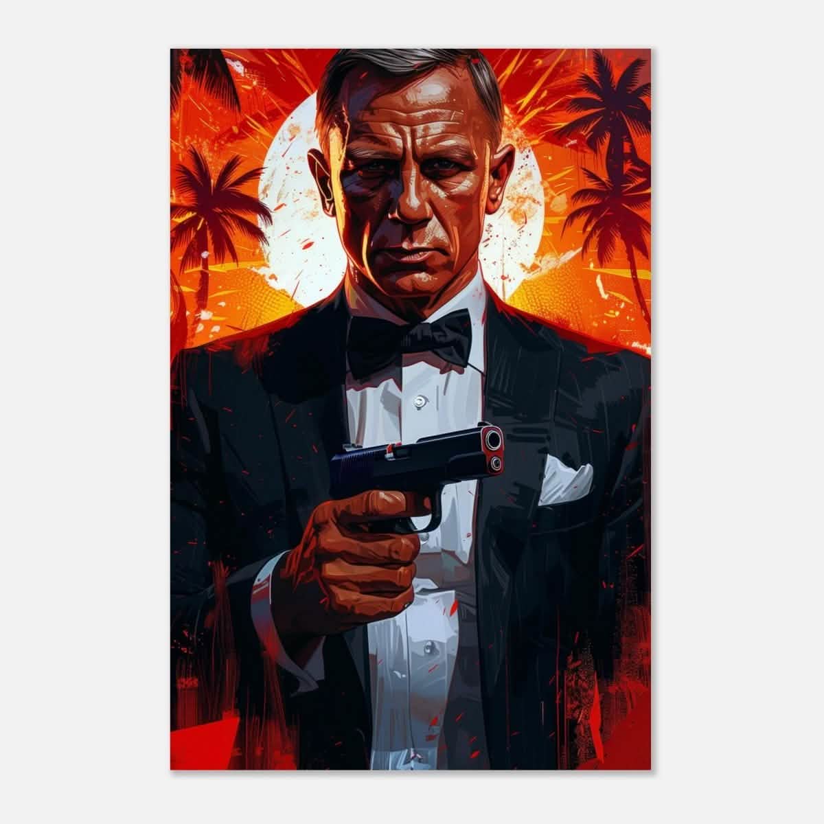Da Vinci Wall art Print | Pop art wall art print collection | James Bond | 007 - Aluminum Print - 60x90 cm / 24x36″ -