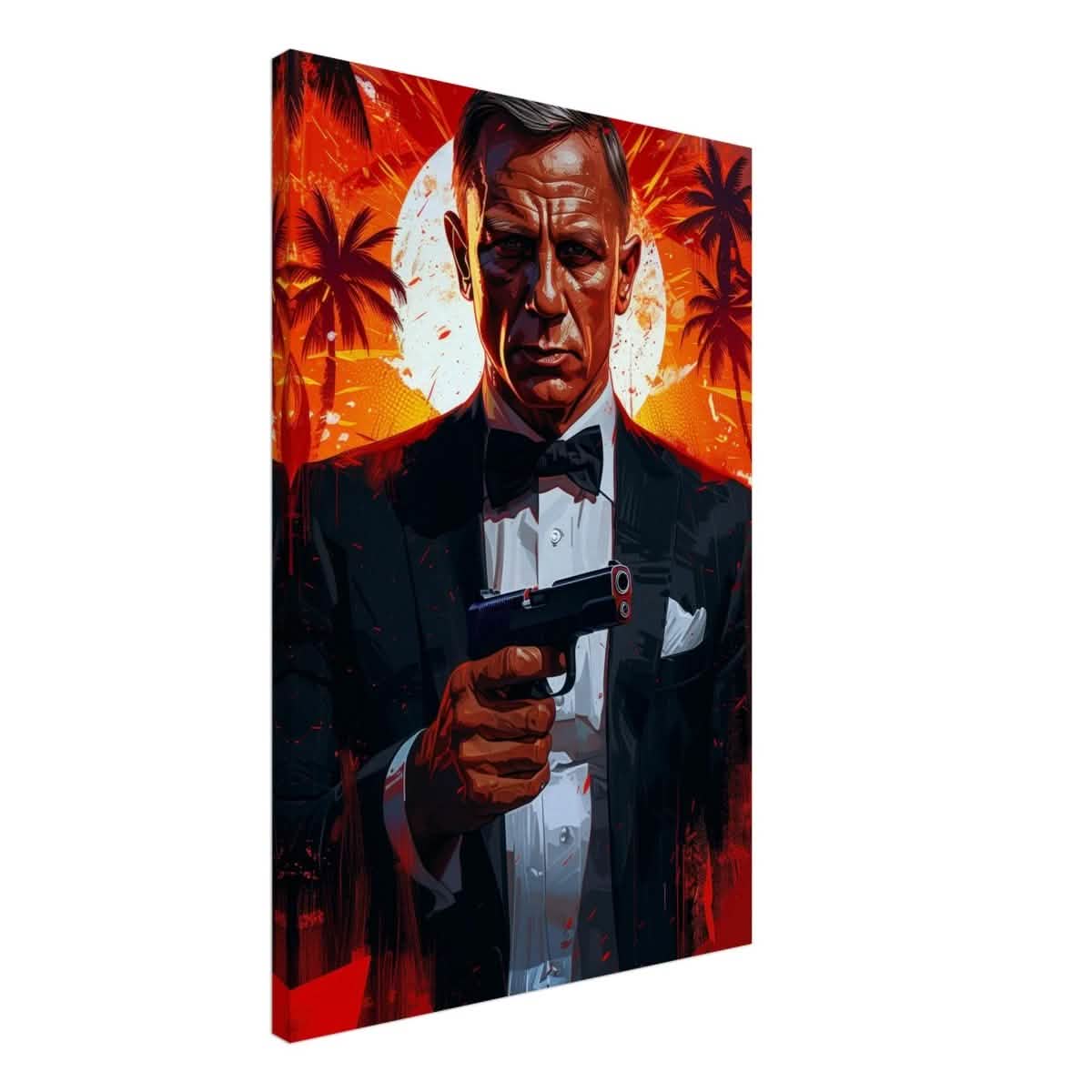 Da Vinci Wall art Print | Pop art wall art print collection | James Bond | 007 - Canvas - 50x75 cm / 20x30″ -