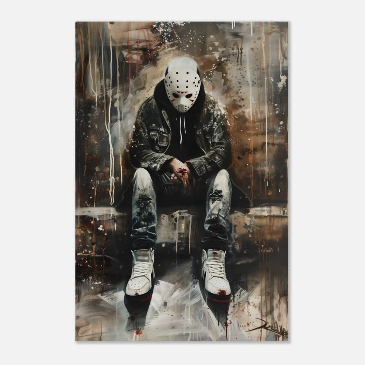 Da Vinci Wall art Print | Pop art wall art print collection |Jason Voorhees | Comic - Wood Prints - 40x60 cm / 16x24″ -