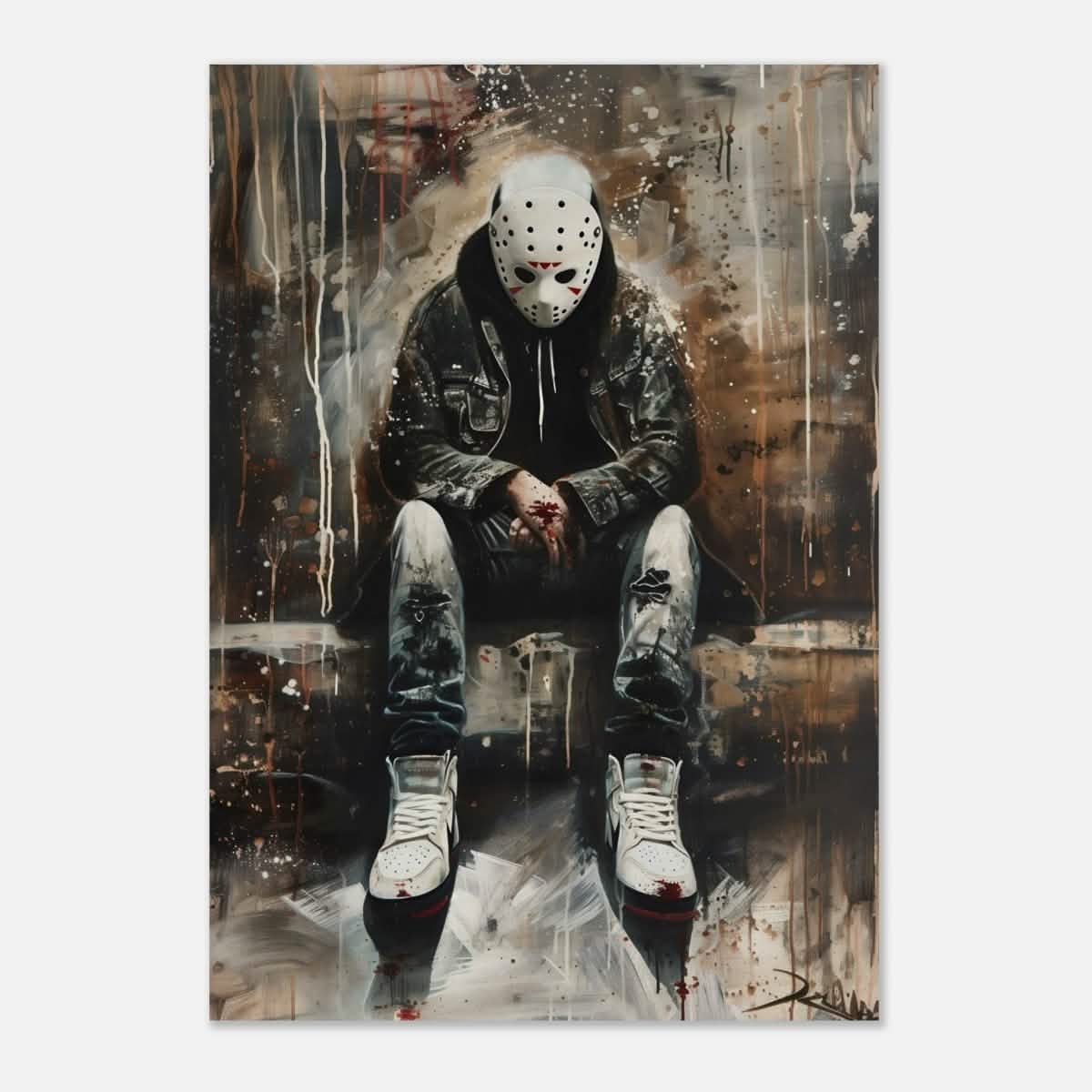 Da Vinci Wall art Print | Pop art wall art print collection |Jason Voorhees | Comic - Wood Prints - 70x100 cm / 28x40″ -