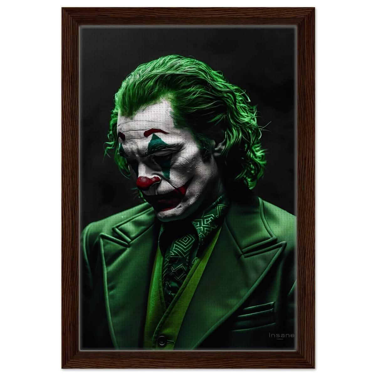 Da Vinci Wall art Print | Pop art wall art print collection | Joker - Framed Canvas - 30x45 cm / 12x18″ - Dark wood frame