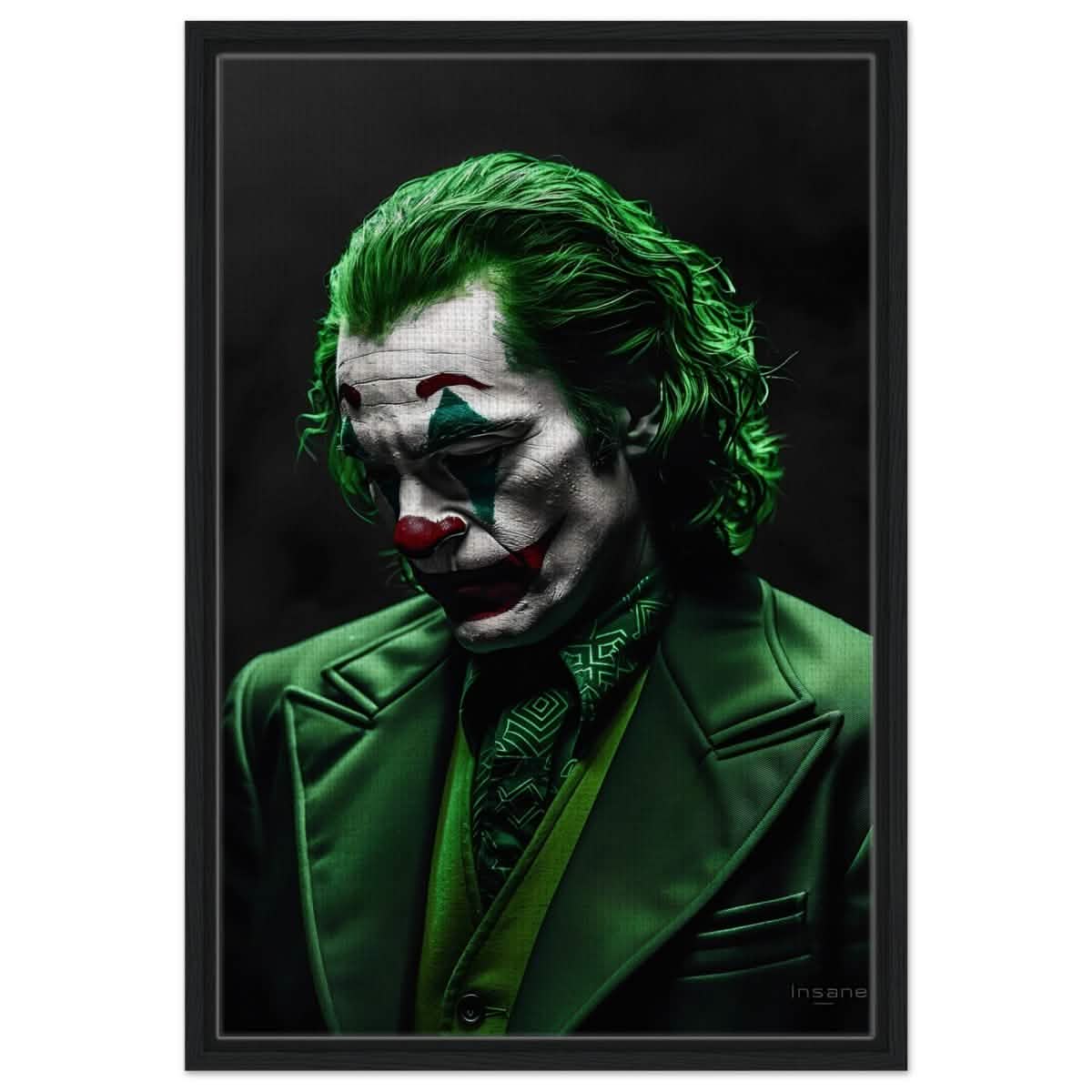 Da Vinci Wall art Print | Pop art wall art print collection | Joker - Framed Canvas - 50x75 cm / 20x30″ - Black frame