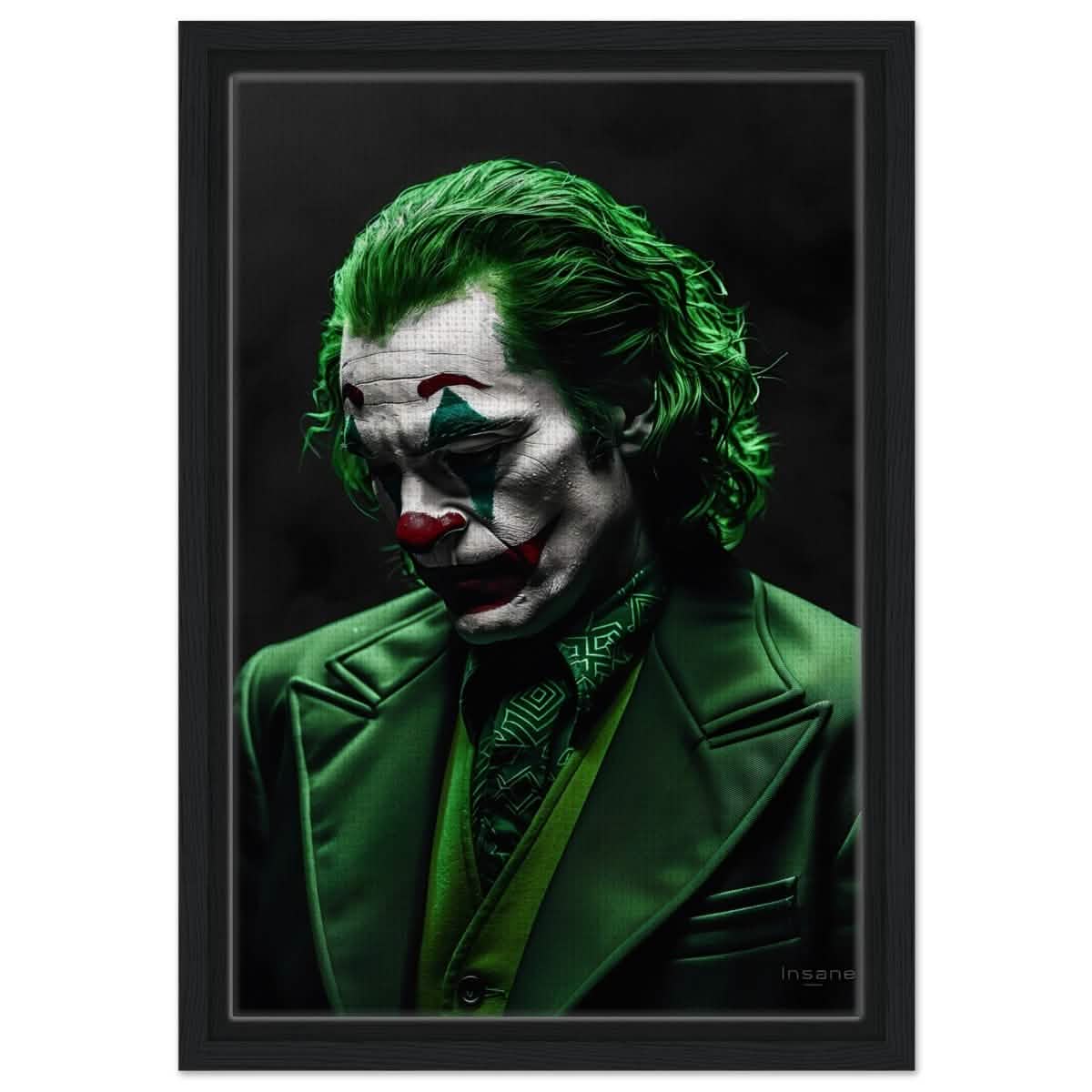Da Vinci Wall art Print | Pop art wall art print collection | Joker - Framed Canvas - 30x45 cm / 12x18″ - Black frame