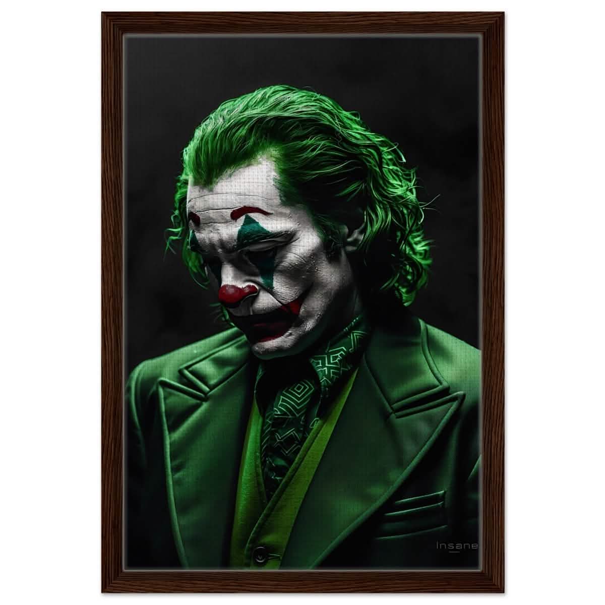 Da Vinci Wall art Print | Pop art wall art print collection | Joker - Framed Canvas - 40x60 cm / 16x24″ - Dark wood frame
