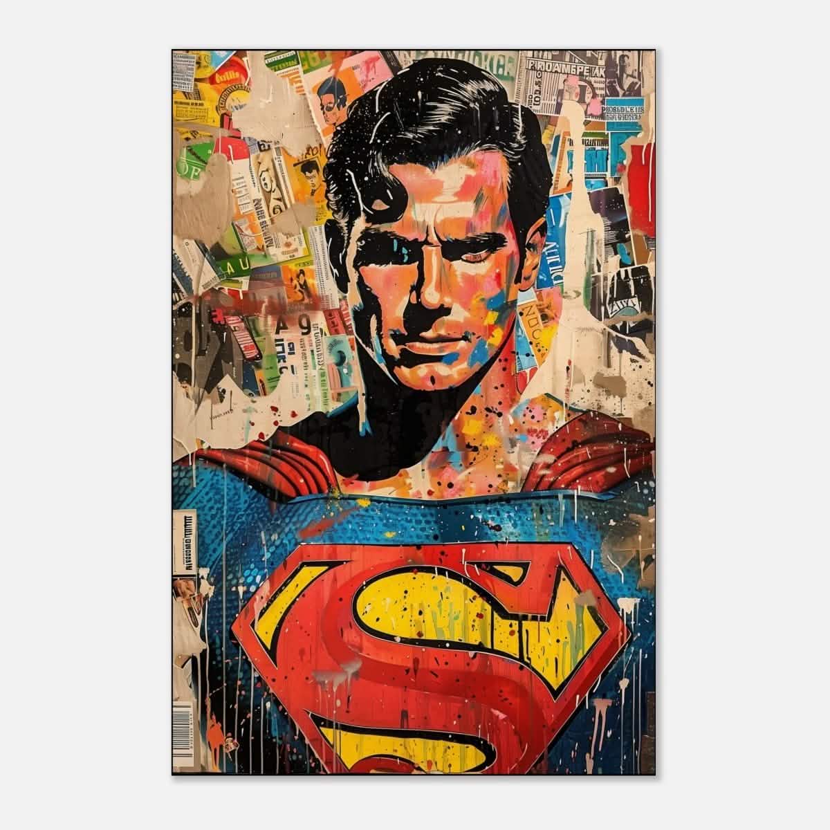Da Vinci Wall art Print | Pop art wall art print collection | Superman - Wood Prints - 40x60 cm / 16x24″ -