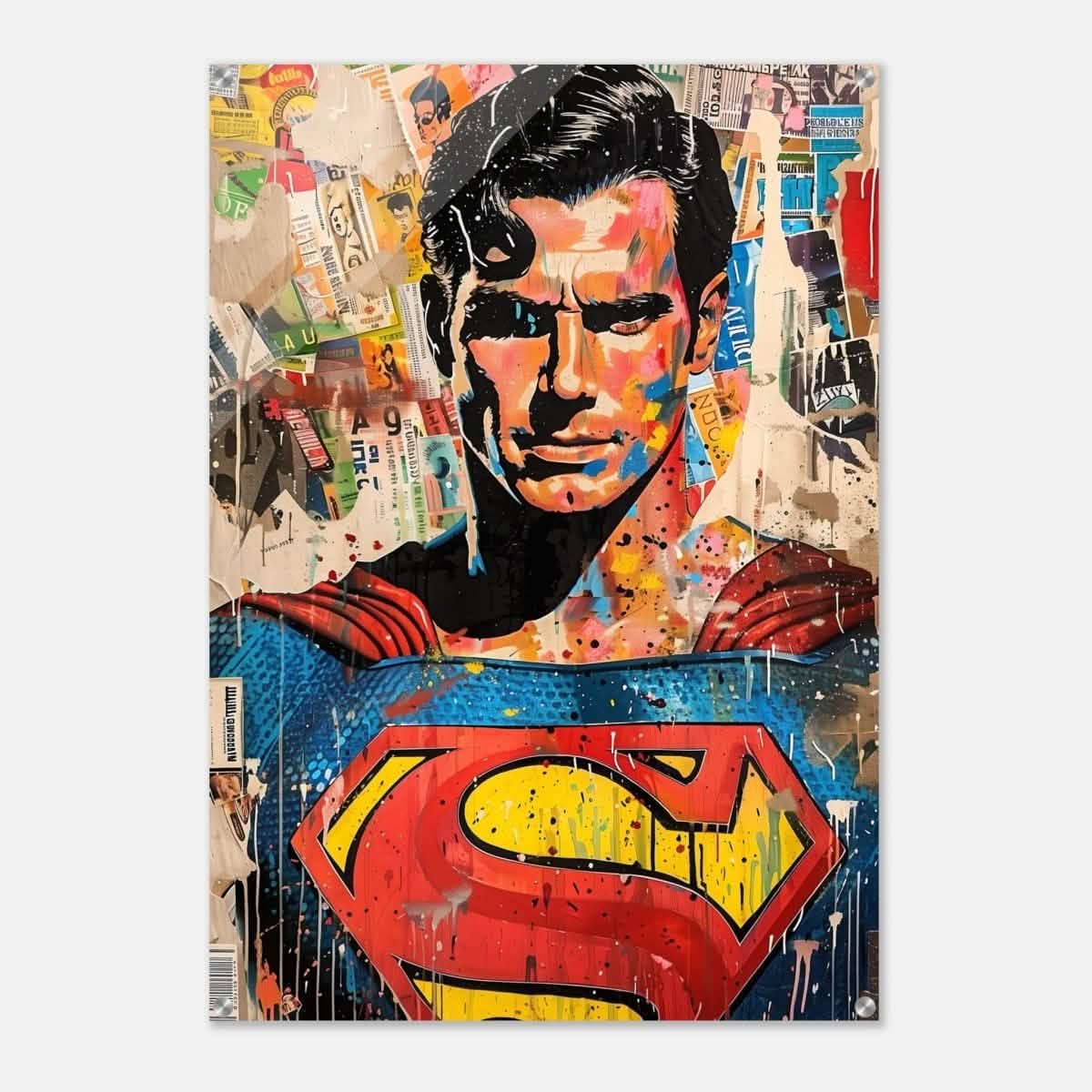 Da Vinci Wall art Print | Pop art wall art print collection | Superman - Acrylic Print - 70x100 cm / 28x40″ -