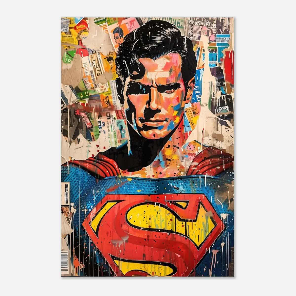 Da Vinci Wall art Print | Pop art wall art print collection | Superman - Aluminum Print - 40x60 cm / 16x24″ -