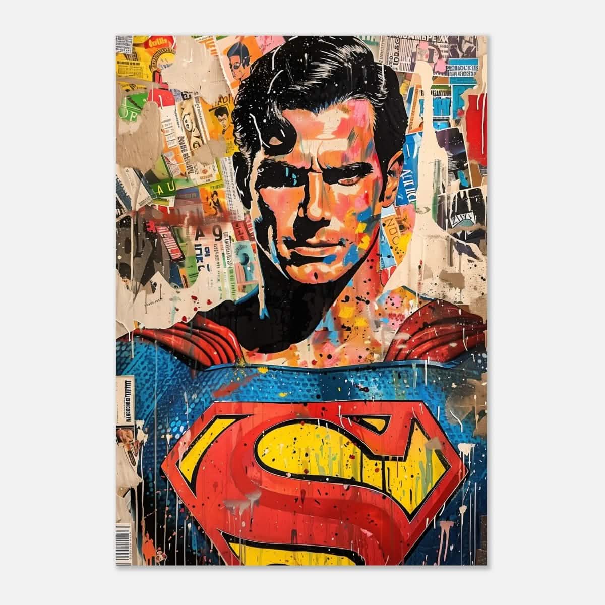 Da Vinci Wall art Print | Pop art wall art print collection | Superman - Aluminum Print - 70x100 cm / 28x40″ -