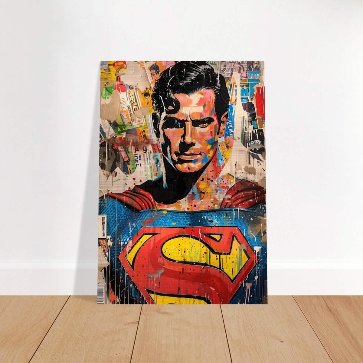 Da Vinci Wall art Print | Pop art wall art print collection | Superman - Brushed Aluminum Print - 70x100 cm / 28x40″ -