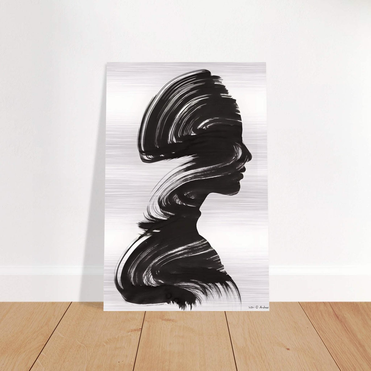 Da Vinci's Minimalist Wall Art - Brushed Aluminum Print - 50x75 cm / 20x30″ -