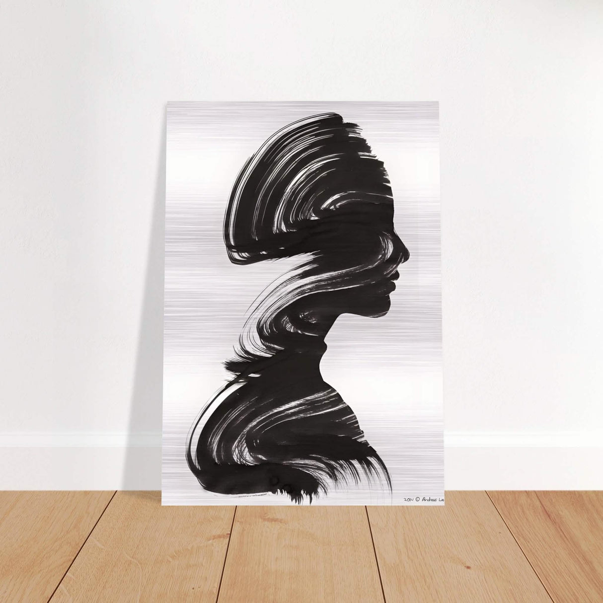 Da Vinci's Minimalist Wall Art - Brushed Aluminum Print - 70x100 cm / 28x40″ -