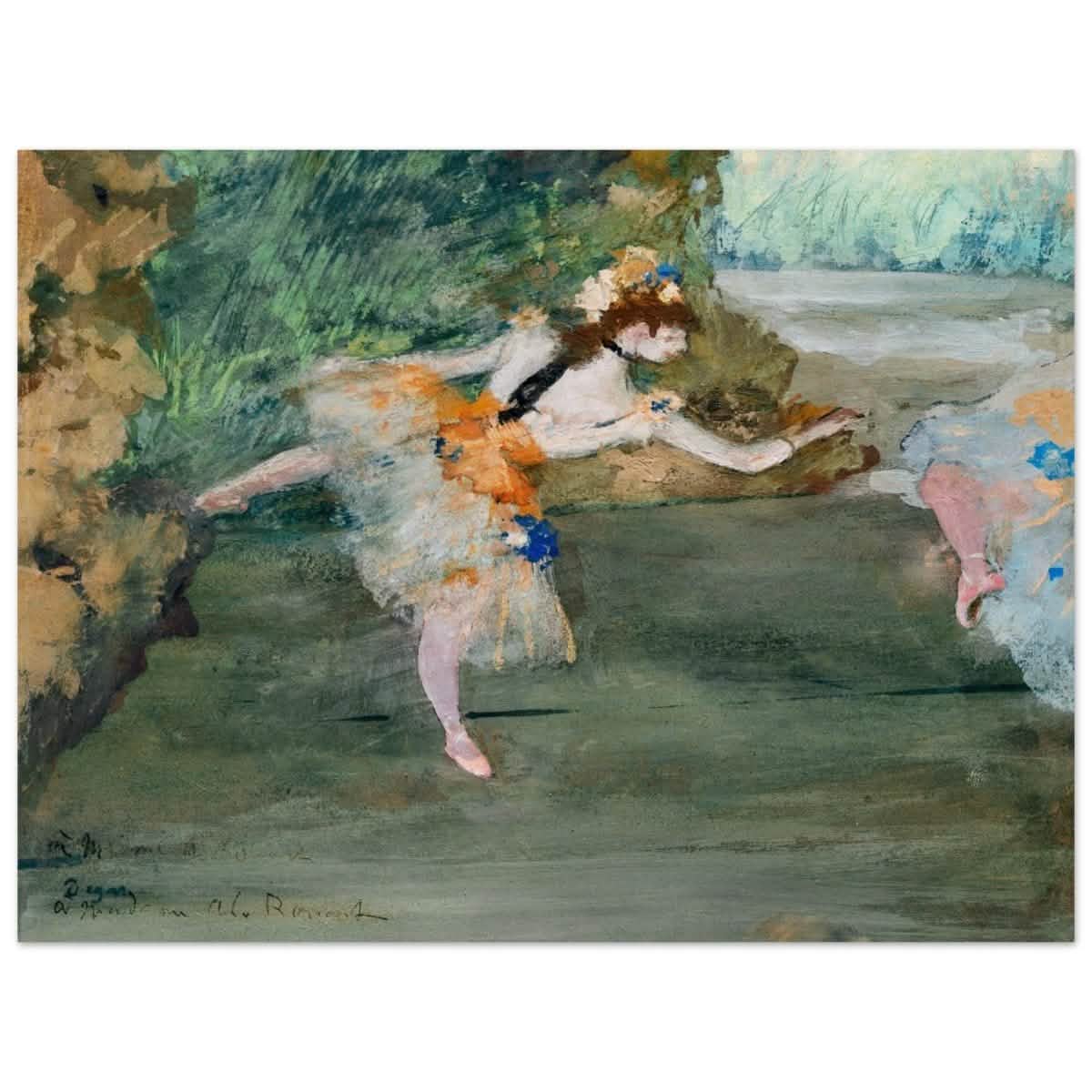 Dancer Onstage by Edgar Degas (1872–1882) | wall art print - 30x40 cm / 12x16″ - Wood Prints -