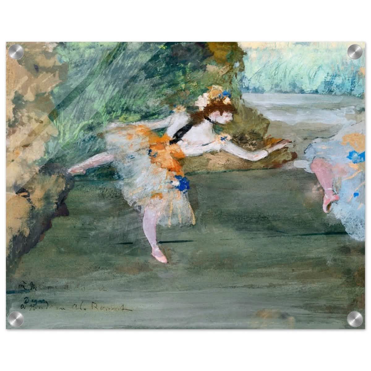 Dancer Onstage by Edgar Degas (1872–1882) | wall art print - 40x50 cm / 16x20″ - Acrylic Print -