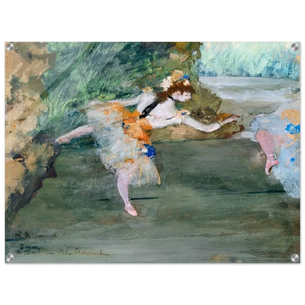 Dancer Onstage by Edgar Degas (1872–1882) | wall art print - 60x80 cm / 24x32″ - Acrylic Print -