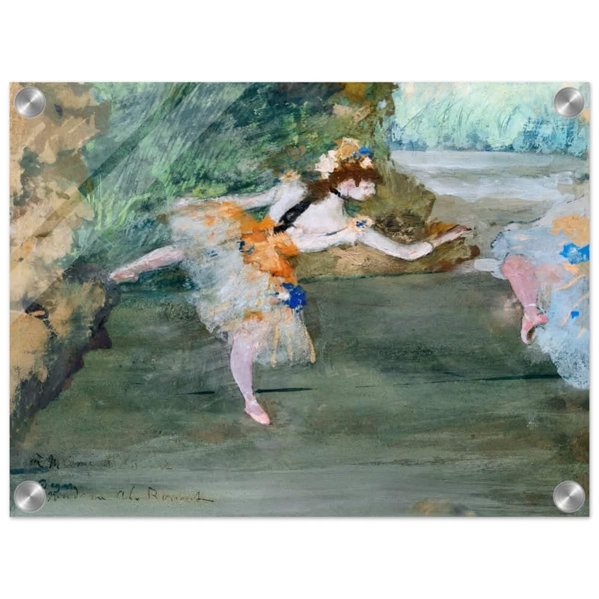 Dancer Onstage by Edgar Degas (1872–1882) | wall art print - 30x40 cm / 12x16″ - Acrylic Print -