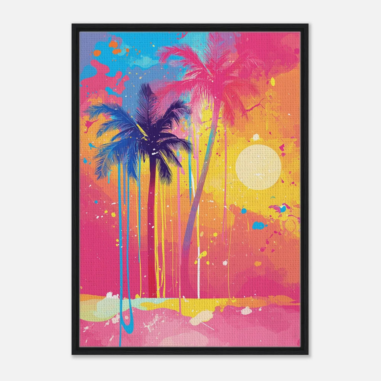 Da Vinci Abstract Art Wall art print - Framed Canvas - 70x100 cm / 28x40″ - Black frame