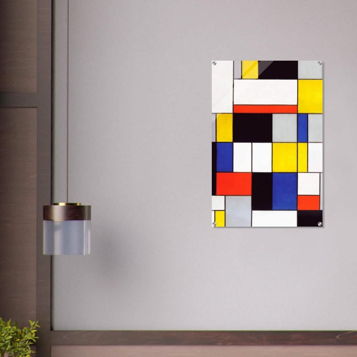 De Stijl Art | Composition A by Piet Mondrian - Acrylic Print - 60x90 cm / 24x36″ -