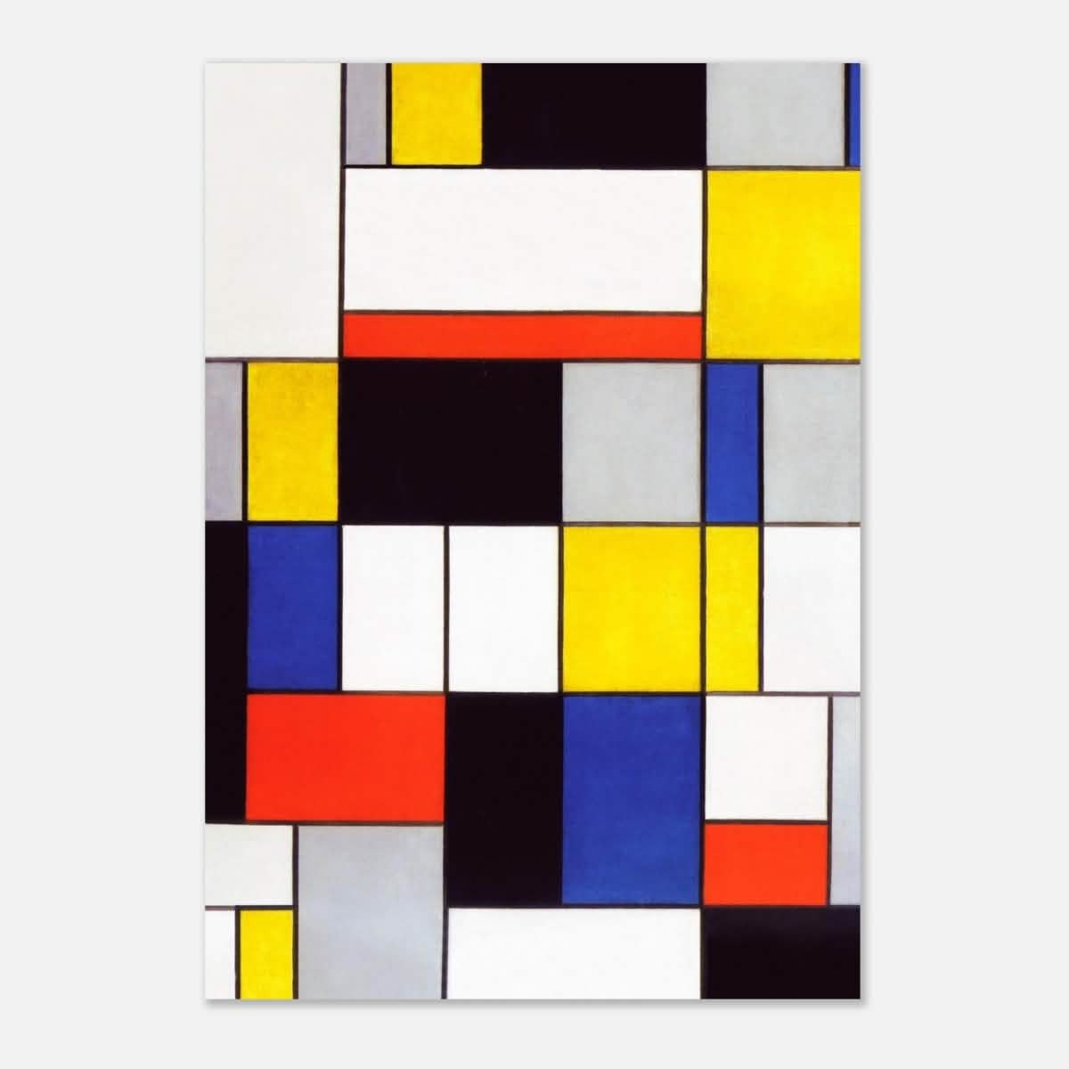 De Stijl Art | Composition A by Piet Mondrian - Aluminum Print - 70x100 cm / 28x40″ -