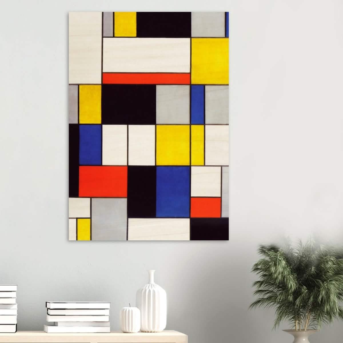 De Stijl Art | Composition A by Piet Mondrian - Wood Prints - 70x100 cm / 28x40″ - 10 mm