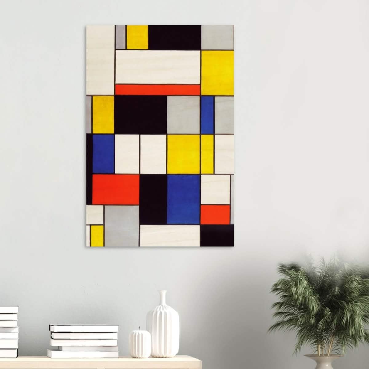 De Stijl Art | Composition A by Piet Mondrian - Wood Prints - 60x90 cm / 24x36″ - 10 mm