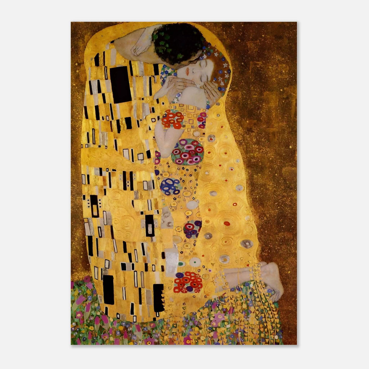 Der Kuss : The Kiss by Gustav Klimt 1908 | vintage wall art print - Aluminum Print - 70x100 cm / 28x40″ -