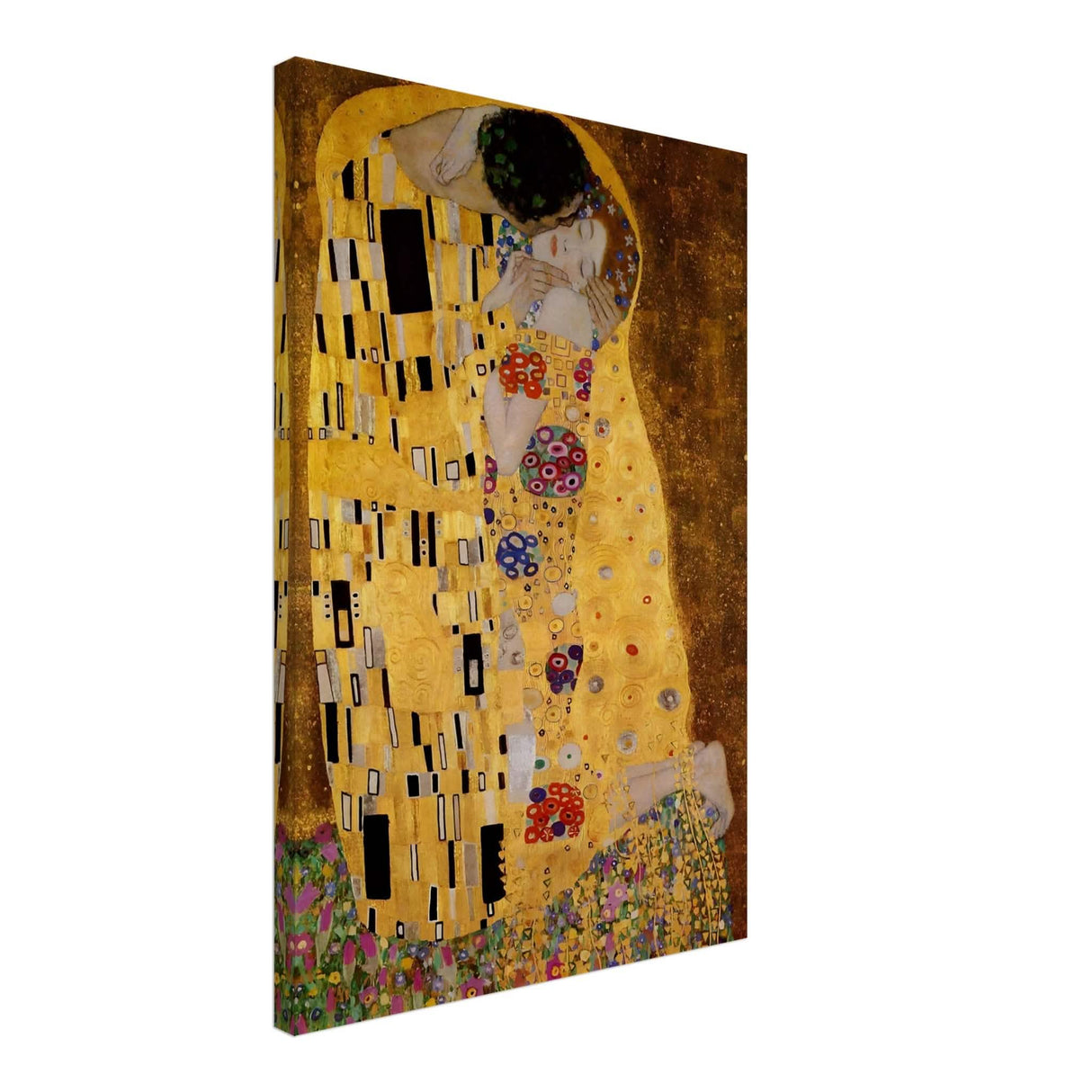 Der Kuss : The Kiss by Gustav Klimt 1908 | vintage wall art print - Canvas - 50x75 cm / 20x30″ - Thick