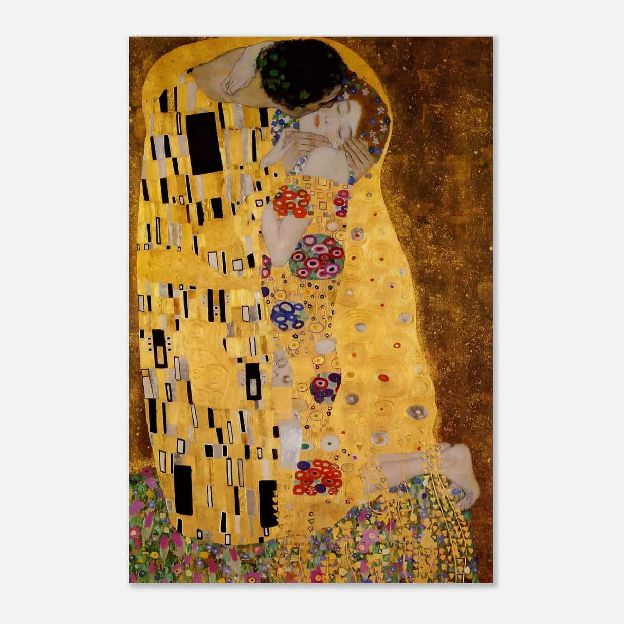 Der Kuss : The Kiss by Gustav Klimt 1908 | vintage wall art print - Aluminum Print - 50x75 cm / 20x30″ -