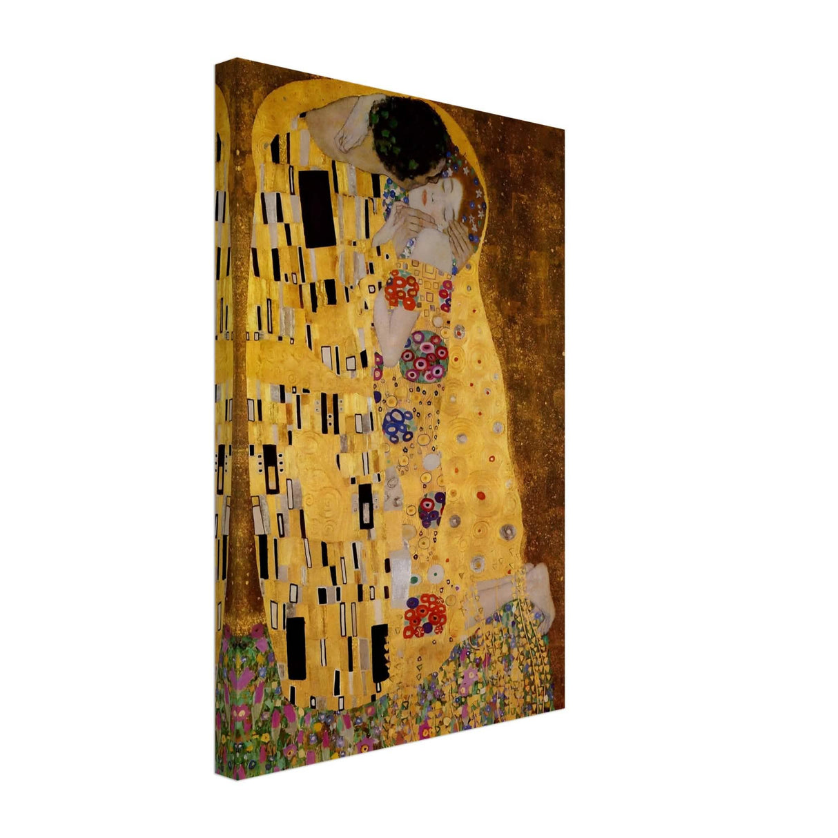 Der Kuss : The Kiss by Gustav Klimt 1908 | vintage wall art print - Canvas - 30x45 cm / 12x18″ - Slim