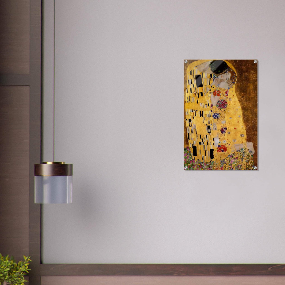 Der Kuss : The Kiss by Gustav Klimt 1908 | vintage wall art print - Acrylic Print - 50x75 cm / 20x30″ -