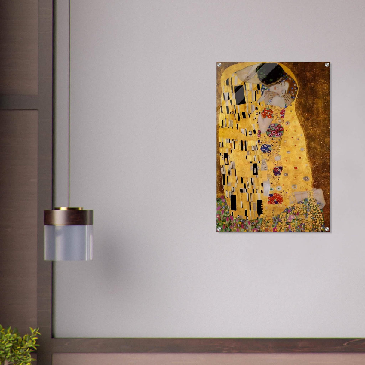 Der Kuss : The Kiss by Gustav Klimt 1908 | vintage wall art print - Acrylic Print - 60x90 cm / 24x36″ -