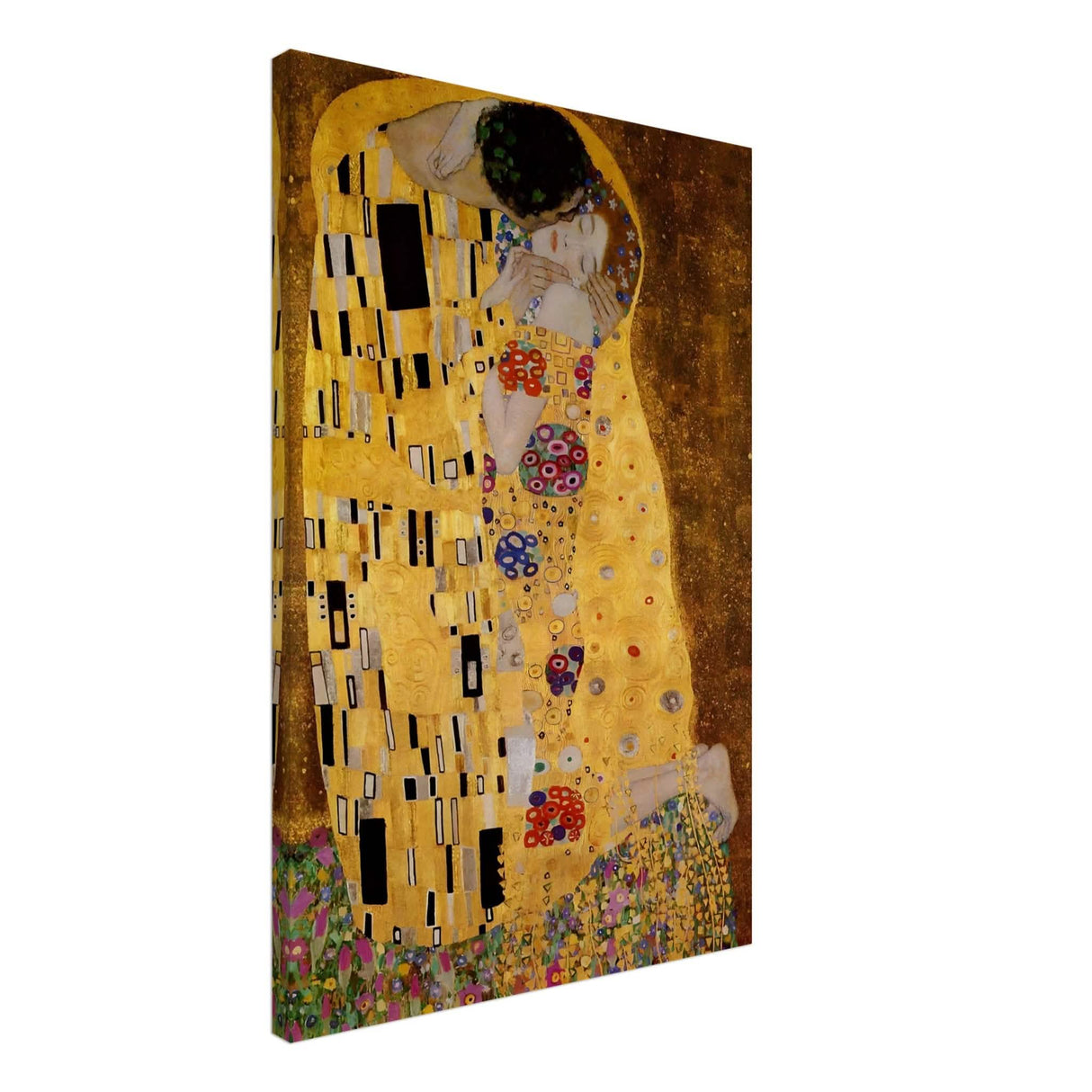 Der Kuss : The Kiss by Gustav Klimt 1908 | vintage wall art print - Canvas - 50x75 cm / 20x30″ - Slim