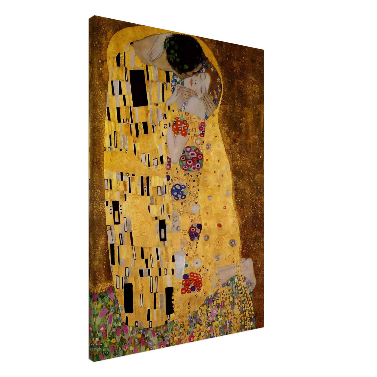Der Kuss : The Kiss by Gustav Klimt 1908 | vintage wall art print - Canvas - 70x100 cm / 28x40″ - Thick