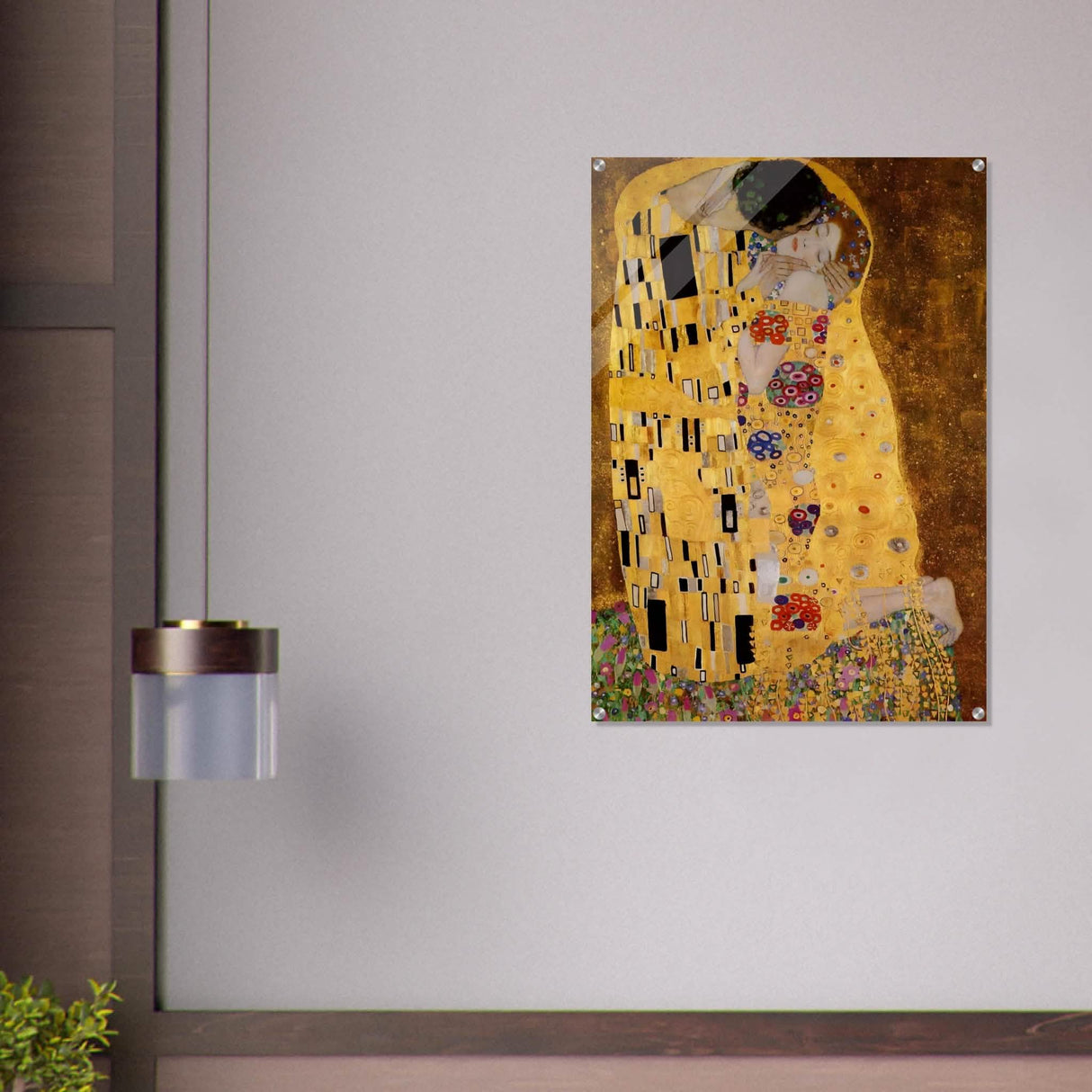 Der Kuss : The Kiss by Gustav Klimt 1908 | vintage wall art print - Acrylic Print - 70x100 cm / 28x40″ -