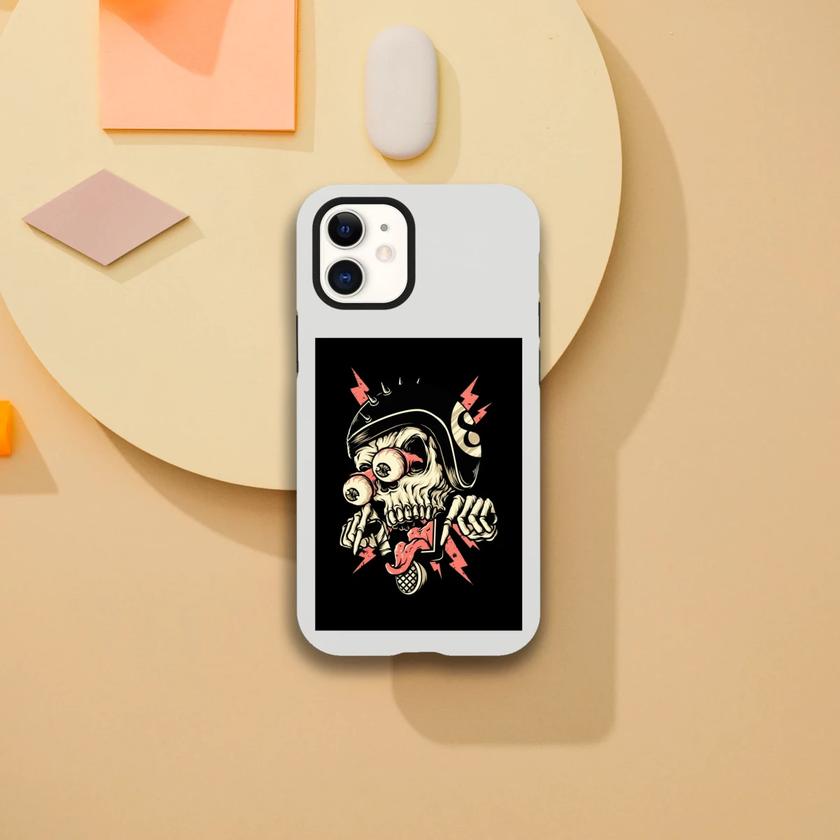 Designer Phone cases for iphone | Pop Art Skeleton | 2 design options - iPhone 12 Mini - Design Option 3 -