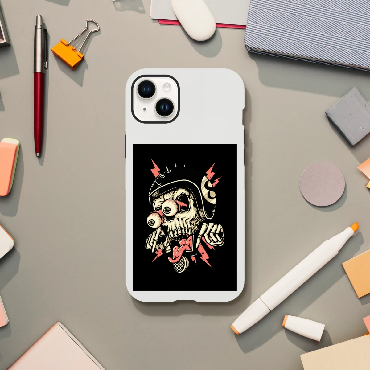 Designer Phone cases for iphone | Pop Art Skeleton | 2 design options - iPhone 14 Plus - Design Option 3 -