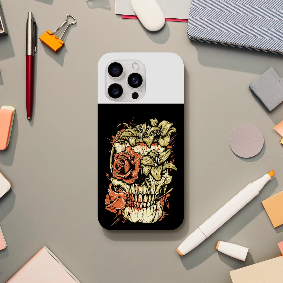 Designer Phone cases for iphone | Pop Art Skeleton | 2 design options - iPhone 15 Pro Max - Design Option 2 -