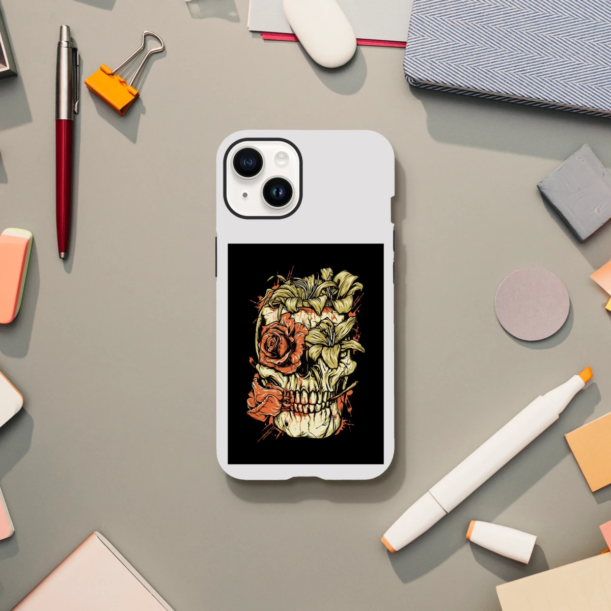 Designer Phone cases for iphone | Pop Art Skeleton | 2 design options - iPhone 14 - Design Option 2 -