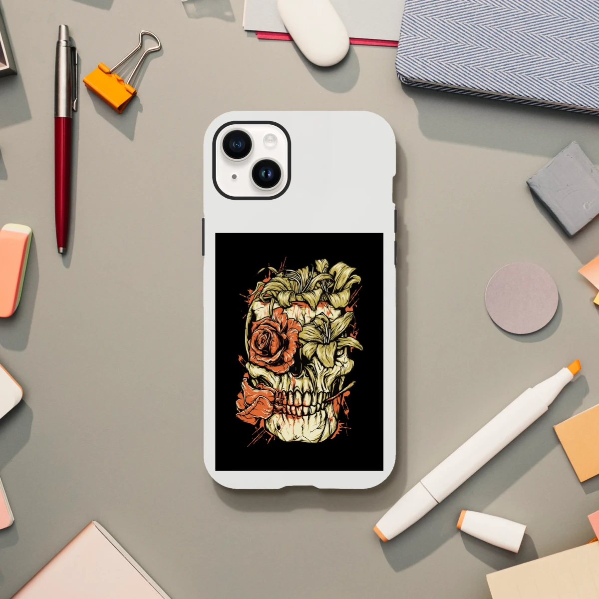 Designer Phone cases for iphone | Pop Art Skeleton | 2 design options - iPhone 14 Plus - Design Option 2 -