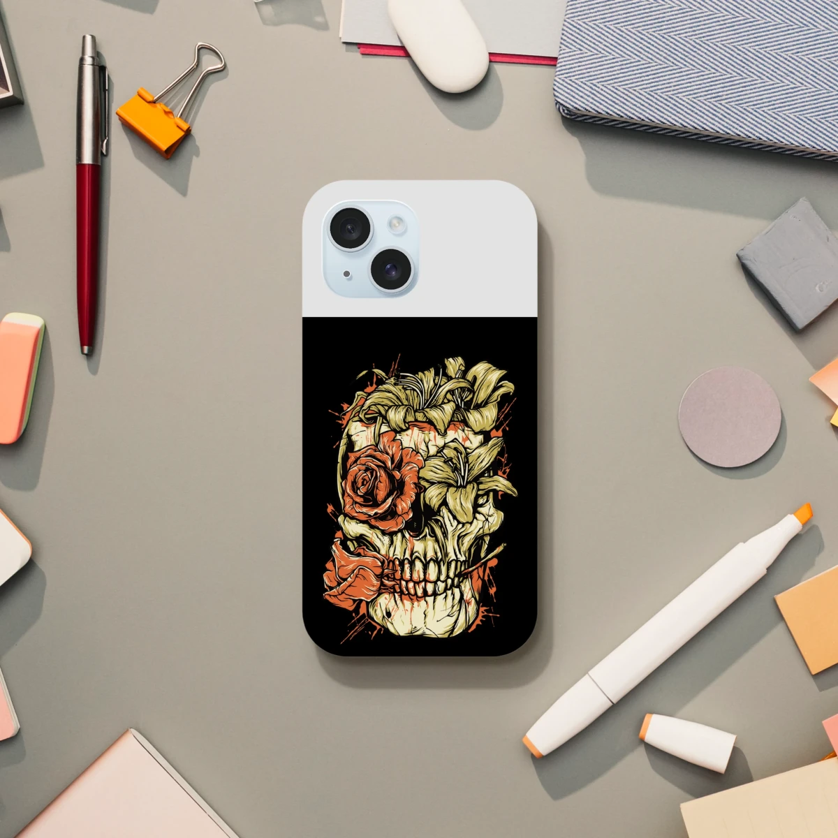 Designer Phone cases for iphone | Pop Art Skeleton | 2 design options - iPhone 15 - Design Option 2 -