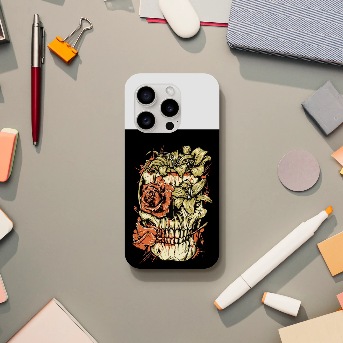 Designer Phone cases for iphone | Pop Art Skeleton | 2 design options - iPhone 15 Pro - Design Option 2 -